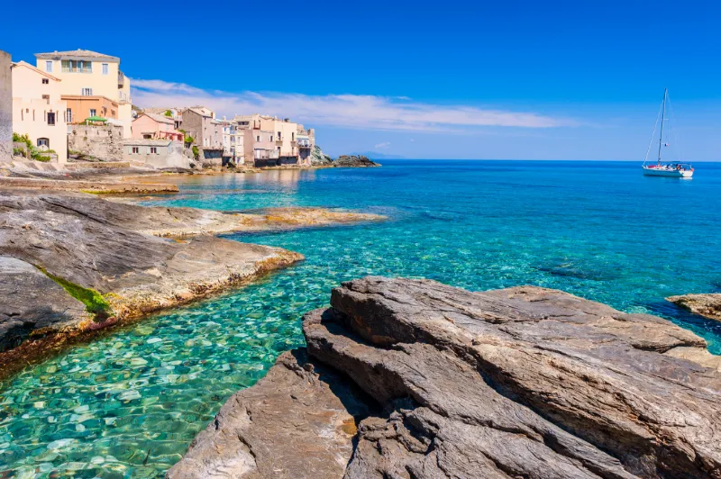 Azure blue waters of Corsica