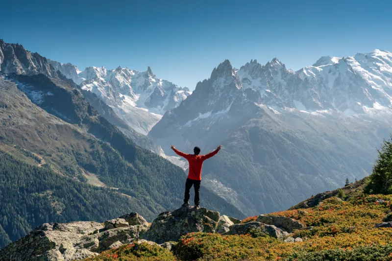 Hikers in the Alps