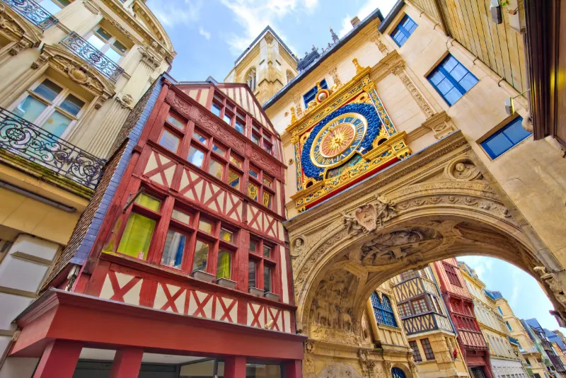 Half-timbered houses in Normandy