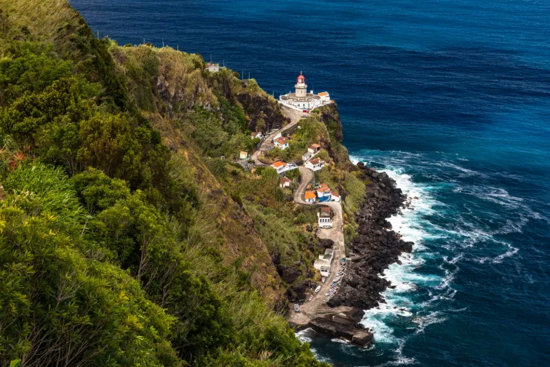 Kystlandskap på São Miguel, Azorene.
