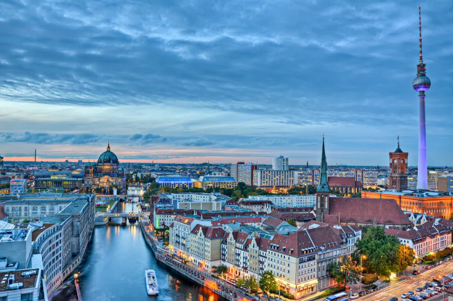 Stadsvy över Berlin