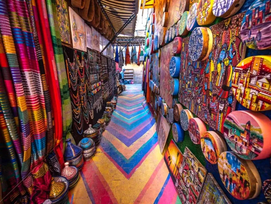 Colorful market in Africa